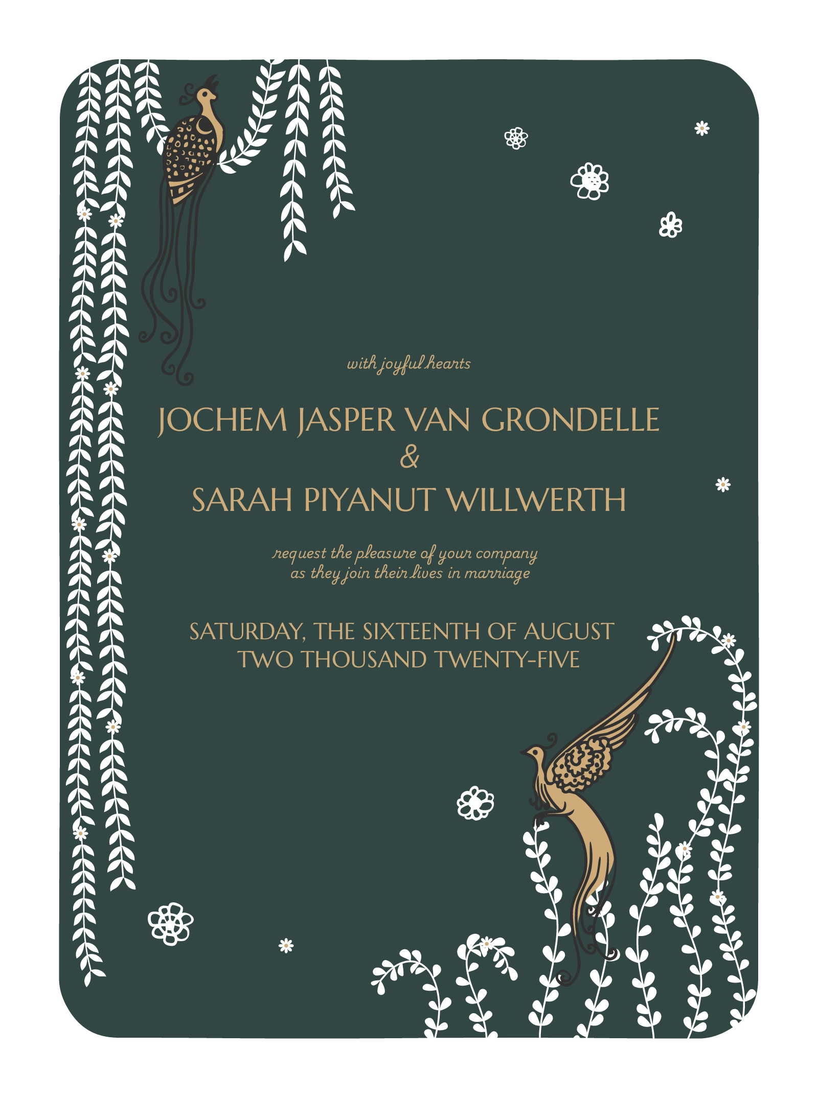Wedding invitation side 1
